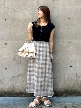 「アイテム（ワンピース/ドレス）」を使った、AYANOさん（レディース・162cm・20代）の夏コーディネート