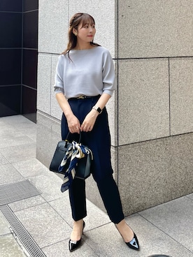 「ROPE' PICNIC（ロペピクニック）のアイテム（財布/小物）」を使った、AYANOさん（レディース・162cm）の秋コーディネート