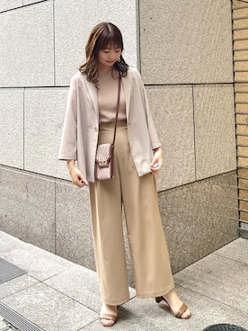 「ごきげんウィーク」｜「アイテム（ジャケット/アウター）」を使った、AYANOさん（レディース・162cm）の春コーディネート
