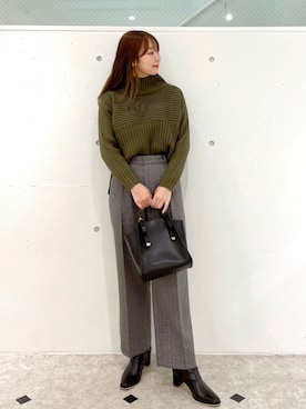 「ガンクラブチェック」｜AYANOさん（レディース・162cm）の秋コーディネート