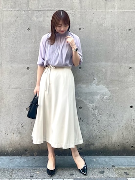 「タックイン」｜「アイテム（パンプス）」を使った、AYANOさん（レディース・162cm）の春コーディネート