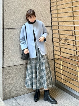 「マイベストコーデ2022」｜「アイテム（スカート）」を使った、AYANOさん（レディース・162cm）の冬コーディネート