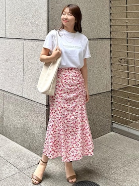 「花柄スカート」｜AYANOさん（レディース・162cm・20代）の春コーディネート