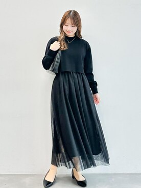 「アイテム（ワンピース/ドレス）」を使った、AYANOさん（レディース・162cm・20代）の冬コーディネート
