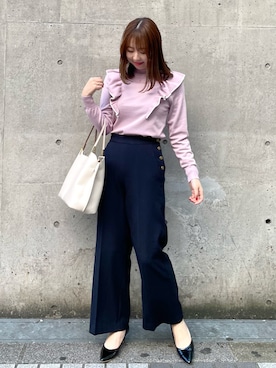 「タックイン」｜「アイテム（パンプス）」を使った、AYANOさん（レディース・162cm）の冬コーディネート