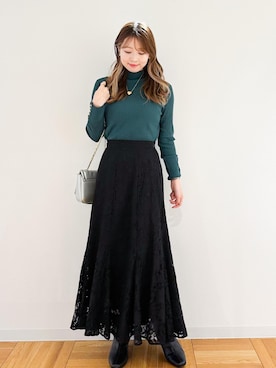「ROPE' PICNIC（ロペピクニック）のアイテム」を使った、AYANOさん（レディース・162cm）の秋コーディネート