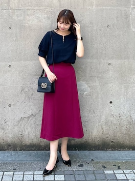 「タックイン」｜「アイテム（パンプス）」を使った、AYANOさん（レディース・162cm）の夏コーディネート
