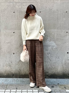 「ROPE' PICNIC（ロペピクニック）のアイテム」を使った、AYANOさん（レディース・162cm）の冬コーディネート