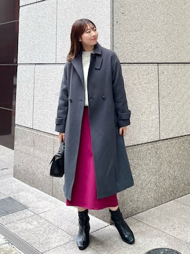 「スクエアトゥ」｜「アイテム（その他アウター）」を使った、AYANOさん（レディース・162cm）の秋コーディネート