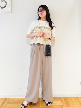 「ROPE' PICNIC（ロペピクニック）のアイテム」を使った、AYANOさん（レディース・162cm）の夏コーディネート