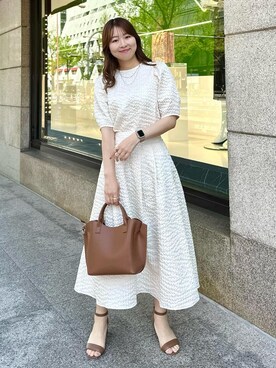「ショッピング」｜「アイテム（スカート）」を使った、AYANOさん（レディース・162cm）の春コーディネート
