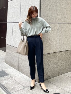 「タックイン」｜「アイテム（パンプス）」を使った、AYANOさん（レディース・162cm）の秋コーディネート