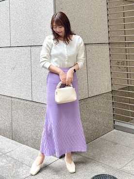 「スクエアトゥ」｜「アイテム（その他シューズ）」を使った、AYANOさん（レディース・162cm）の春コーディネート