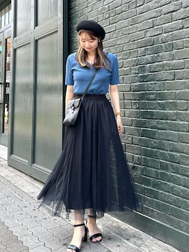 「アイテム（ハンチング/ベレー帽）」を使った、AYANOさん（レディース・162cm・20代）の夏コーディネート