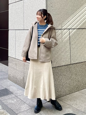 「マイベストコーデ2022」｜「アイテム（スカート）」を使った、AYANOさん（レディース・162cm）の冬コーディネート