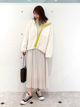 「GERRY（ジェリー）のアイテム（ジャケット/アウター）」を使った、AYANOさん（レディース・162cm）の冬コーディネート