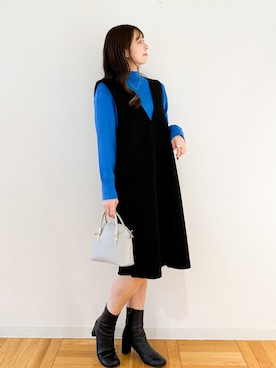 「ファッションを楽しもう」｜「アイテム（ジャンパースカート）」を使った、AYANOさん（レディース・162cm）の秋コーディネート