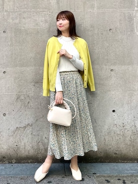 「スクエアトゥ」｜「アイテム（その他シューズ）」を使った、AYANOさん（レディース・162cm）の春コーディネート