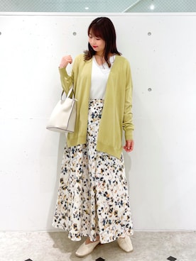 「スクエアトゥ」｜「アイテム（その他シューズ）」を使った、AYANOさん（レディース・162cm）の春コーディネート