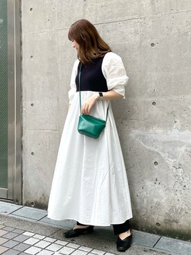 「秋トレンド2021」｜「アイテム（ワンピース/ドレス）」を使った、AYANOさん（レディース・162cm）の秋コーディネート