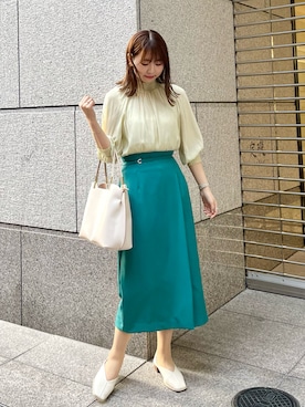 「タックイン」｜「アイテム（その他シューズ）」を使った、AYANOさん（レディース・162cm）の春コーディネート