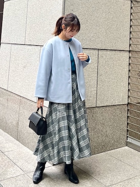 「マイベストコーデ2022」｜「アイテム（スカート）」を使った、AYANOさん（レディース・162cm）の冬コーディネート