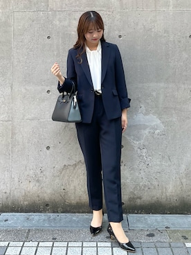 「タックイン」｜「アイテム（パンプス）」を使った、AYANOさん（レディース・162cm）の秋コーディネート