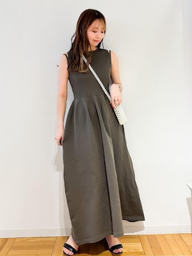 「24SS春の新作」｜「アイテム（ワンピース/ドレス）」を使った、AYANOさん（レディース・162cm）の春コーディネート
