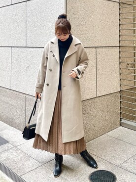 「スクエアトゥ」｜「アイテム（その他アウター）」を使った、AYANOさん（レディース・162cm）の秋コーディネート