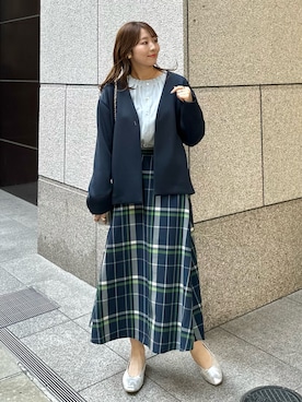 「春服デビュー宣言」｜「アイテム（その他アウター）」を使った、AYANOさん（レディース・162cm）の春コーディネート