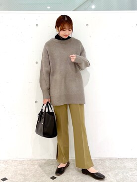 「タートルネック」｜「アイテム（その他シューズ）」を使った、AYANOさん（レディース・162cm）の秋コーディネート