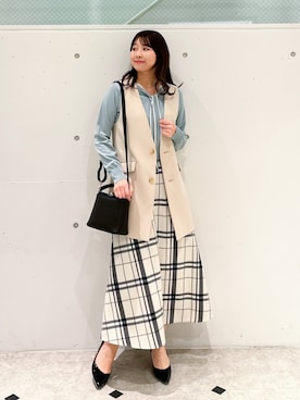 「春服デビュー宣言」｜「アイテム（スカート）」を使った、AYANOさん（レディース・162cm）の春コーディネート