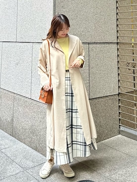 「春服デビュー宣言」｜「アイテム（その他アウター）」を使った、AYANOさん（レディース・162cm）の春コーディネート