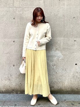 「スクエアトゥ」｜「アイテム（その他シューズ）」を使った、AYANOさん（レディース・162cm）の春コーディネート