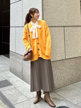 「マイベストコーデ2022」｜「アイテム（ブーツ）」を使った、AYANOさん（レディース・162cm）の冬コーディネート