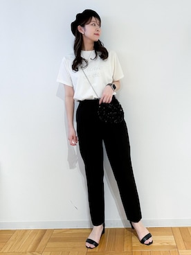 「24SS春の新作」｜「アイテム（ハンチング/ベレー帽）」を使った、AYANOさん（レディース・162cm）の春コーディネート