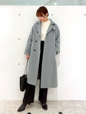 「ラメ」｜「アイテム（その他アウター）」を使った、AYANOさん（レディース・162cm）の冬コーディネート