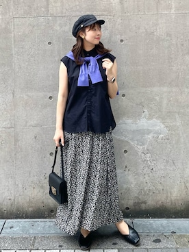「アイテム（キャスケット）」を使った、AYANOさん（レディース・162cm）の秋コーディネート