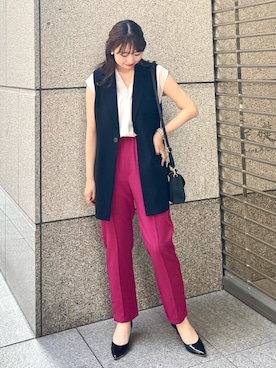 「タックイン」｜「アイテム（パンプス）」を使った、AYANOさん（レディース・162cm）の夏コーディネート