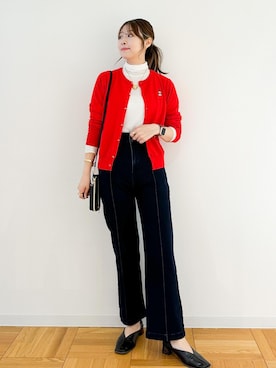 「MOOMIN（ムーミン）のアイテム（トップス）」を使った、AYANOさん（レディース・162cm）の秋コーディネート