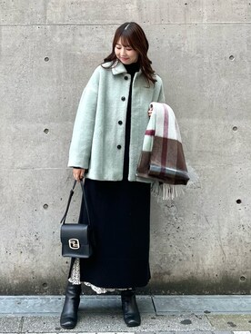 「シャギー」｜「アイテム（ワンピース/ドレス）」を使った、AYANOさん（レディース・162cm）の秋コーディネート