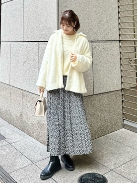 「マイベストコーデ2022」｜「アイテム（スカート）」を使った、AYANOさん（レディース・162cm）の冬コーディネート