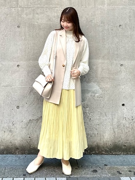 「ROPE' PICNIC（ロペピクニック）のアイテム（シャツ/ブラウス）」を使った、AYANOさん（レディース・162cm）の春コーディネート