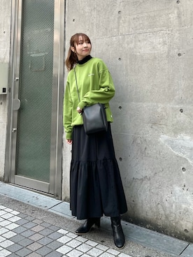 「アイテム（ブーツ）」を使った、AYANOさん（レディース・162cm）の秋コーディネート