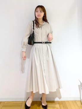 「24SS春の新作」｜「アイテム（ワンピース/ドレス）」を使った、AYANOさん（レディース・162cm）の春コーディネート
