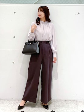 「タックイン」｜「アイテム（パンプス）」を使った、AYANOさん（レディース・162cm）の秋コーディネート