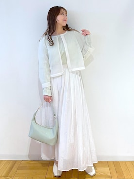 「ロング」｜「アイテム（Tシャツ/カットソー）」を使った、AYANOさん（レディース・162cm）の春コーディネート