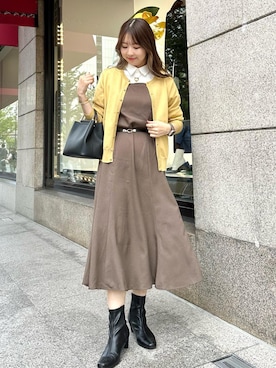 「アイテム（ワンピース/ドレス）」を使った、AYANOさん（レディース・162cm・20代）の秋コーディネート