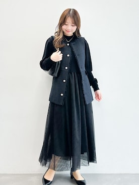 「アイテム（ワンピース/ドレス）」を使った、AYANOさん（レディース・162cm・20代）の冬コーディネート