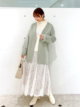 「スクエアトゥ」｜「アイテム（その他アウター）」を使った、AYANOさん（レディース・162cm）の秋コーディネート